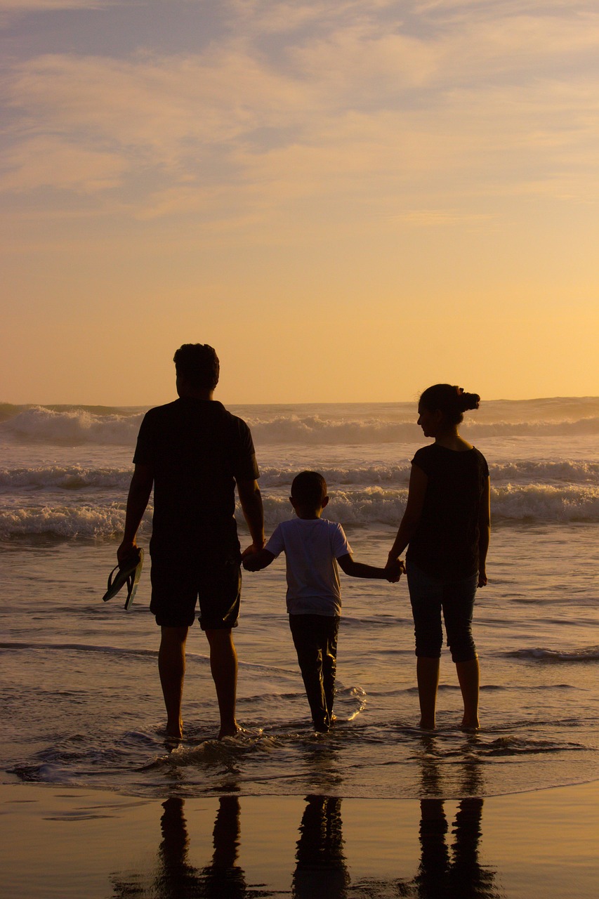 Familie am Strand