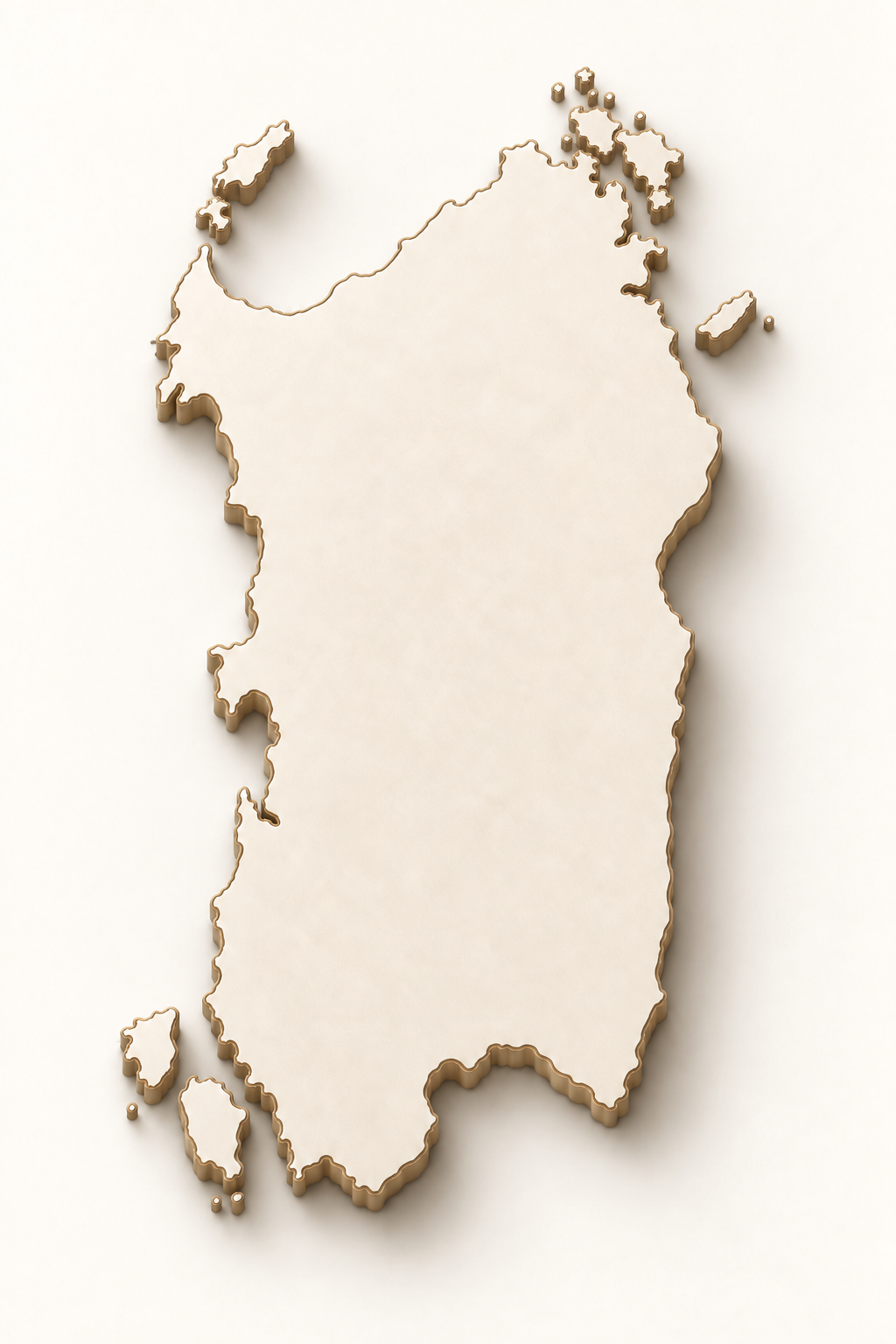 Stilisierte Karte von Sardinien