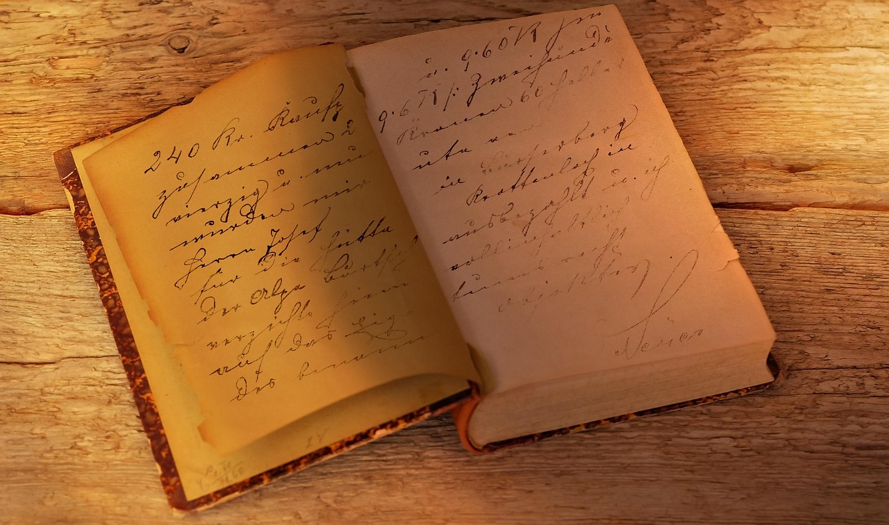 Aufgeschlagenes altes Buch